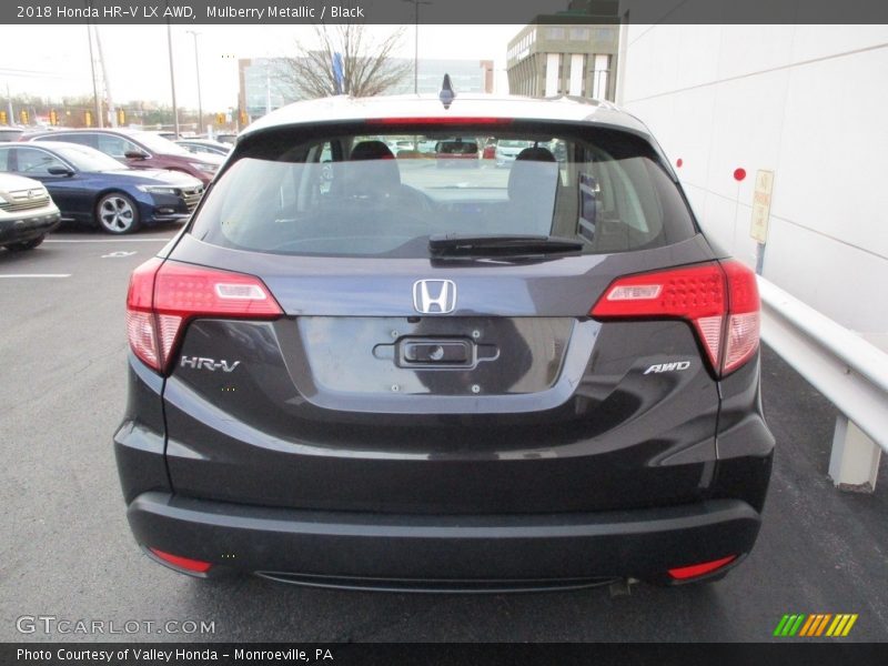 Mulberry Metallic / Black 2018 Honda HR-V LX AWD