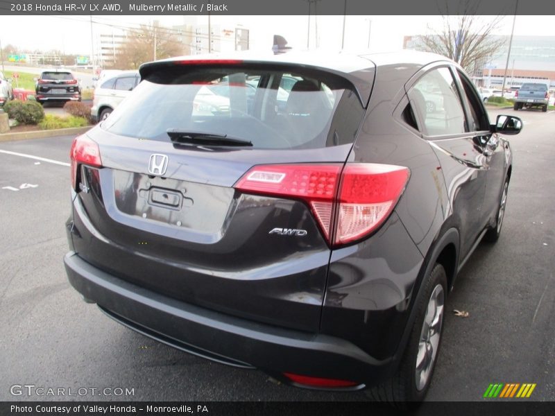 Mulberry Metallic / Black 2018 Honda HR-V LX AWD