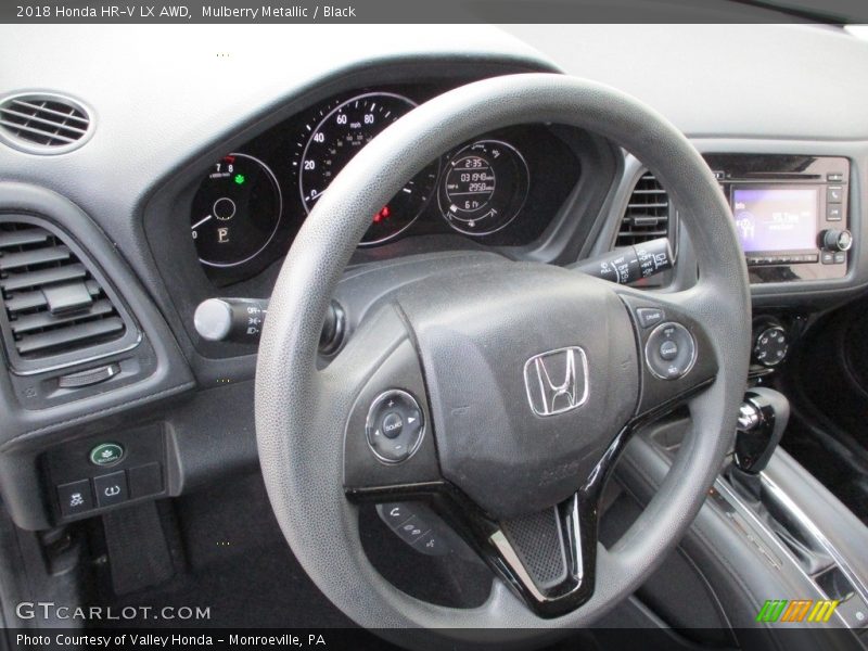 Mulberry Metallic / Black 2018 Honda HR-V LX AWD