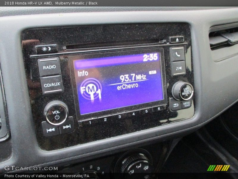 Mulberry Metallic / Black 2018 Honda HR-V LX AWD