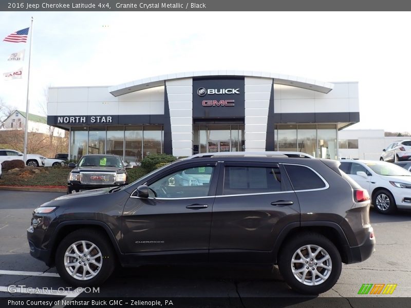 Granite Crystal Metallic / Black 2016 Jeep Cherokee Latitude 4x4