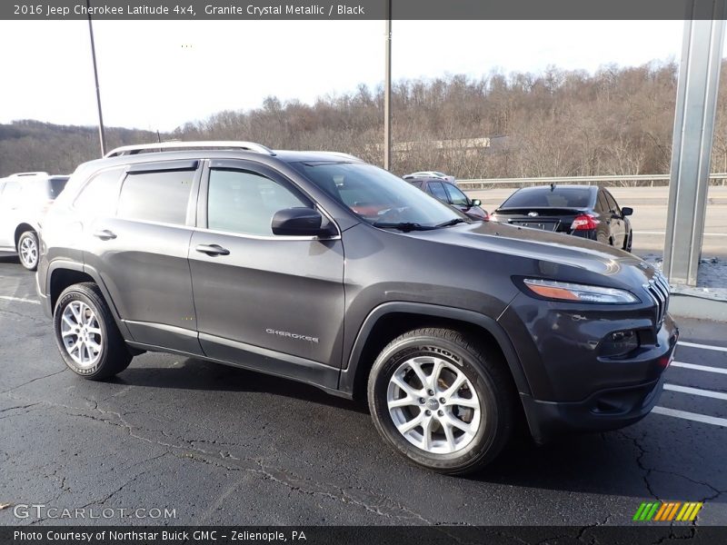 Granite Crystal Metallic / Black 2016 Jeep Cherokee Latitude 4x4