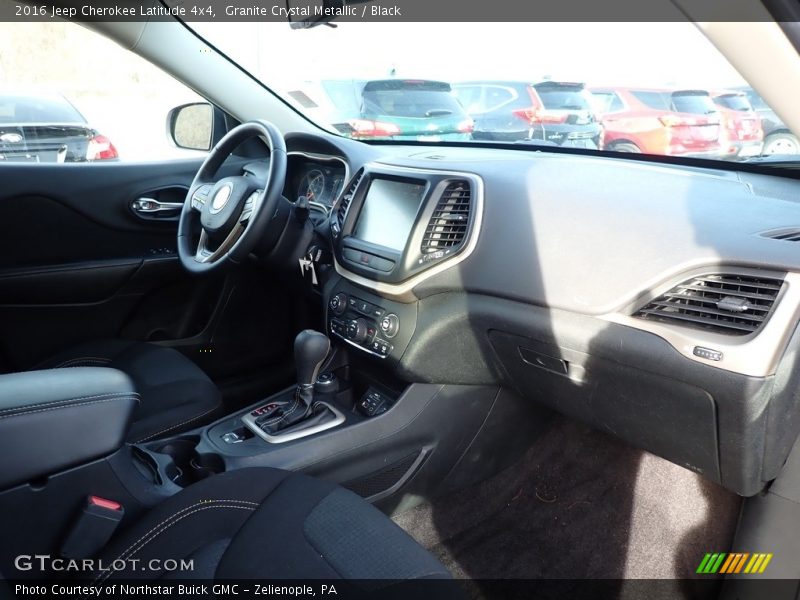 Granite Crystal Metallic / Black 2016 Jeep Cherokee Latitude 4x4