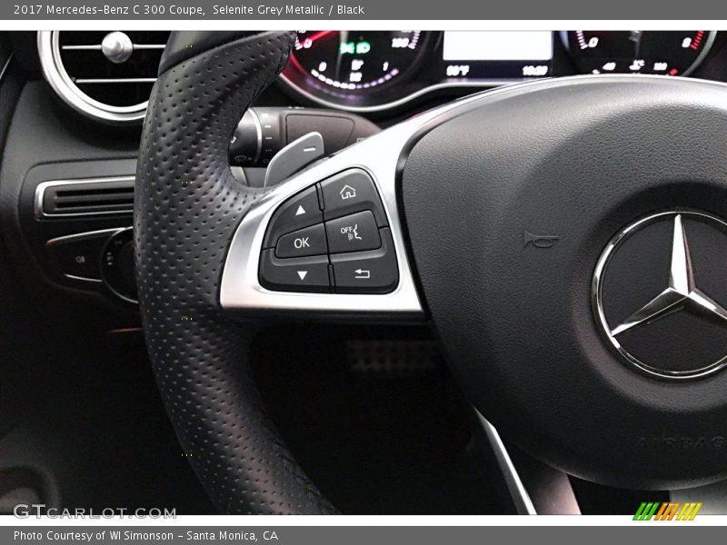 Selenite Grey Metallic / Black 2017 Mercedes-Benz C 300 Coupe