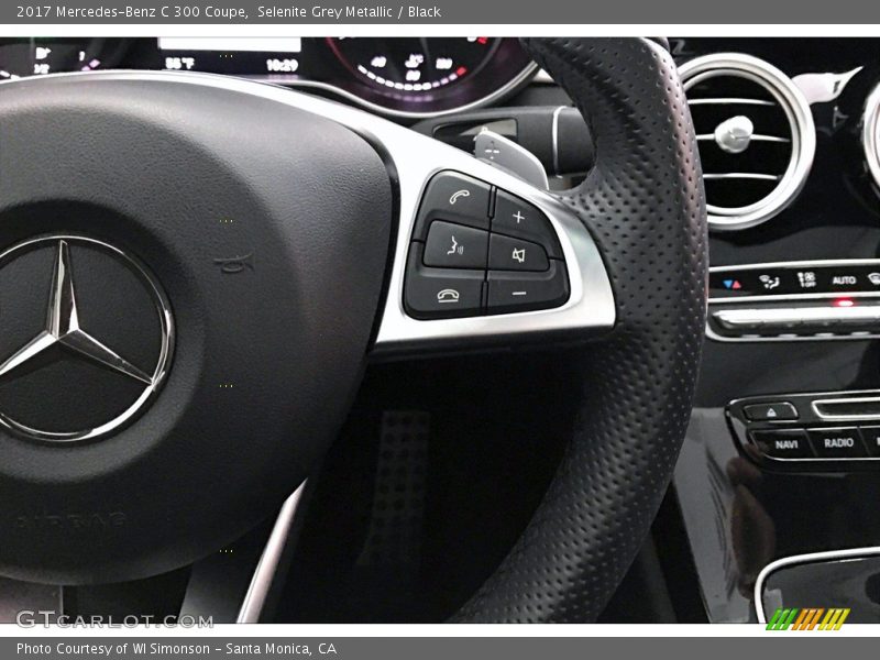 Selenite Grey Metallic / Black 2017 Mercedes-Benz C 300 Coupe