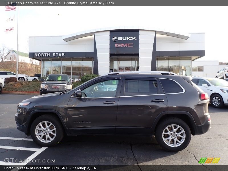 Granite Crystal Metallic / Black 2016 Jeep Cherokee Latitude 4x4