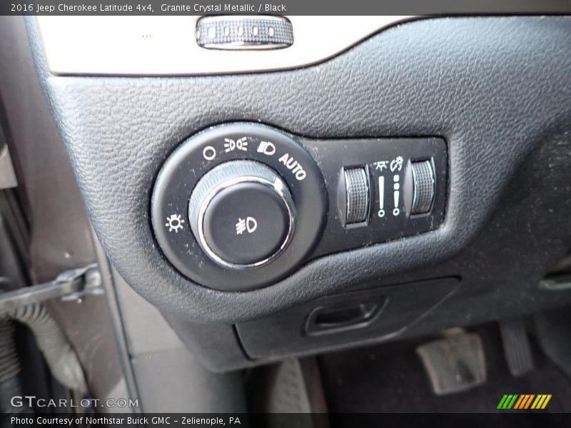 Granite Crystal Metallic / Black 2016 Jeep Cherokee Latitude 4x4