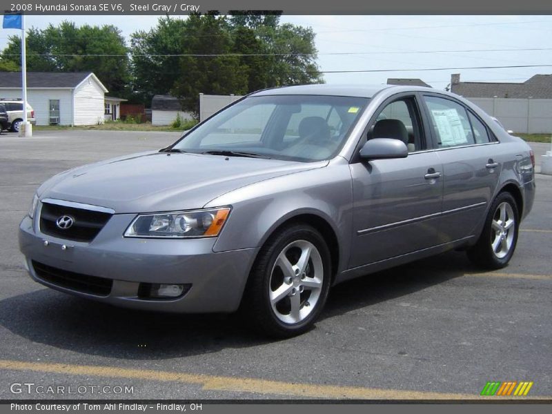 Steel Gray / Gray 2008 Hyundai Sonata SE V6