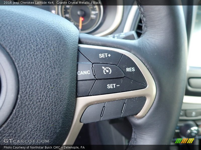 Granite Crystal Metallic / Black 2016 Jeep Cherokee Latitude 4x4