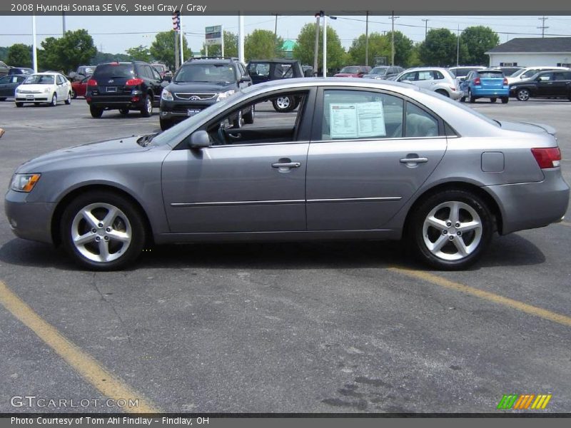 Steel Gray / Gray 2008 Hyundai Sonata SE V6