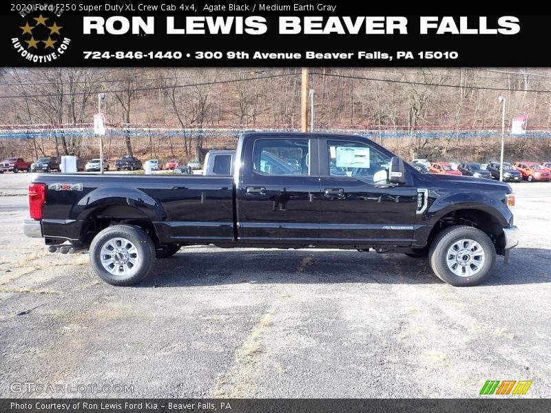 Agate Black / Medium Earth Gray 2020 Ford F250 Super Duty XL Crew Cab 4x4