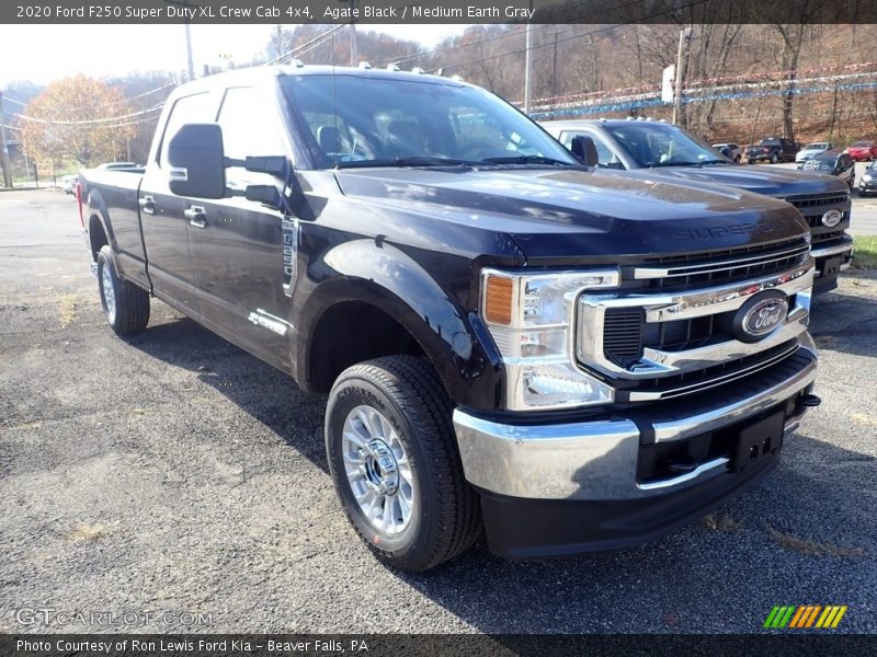 Agate Black / Medium Earth Gray 2020 Ford F250 Super Duty XL Crew Cab 4x4
