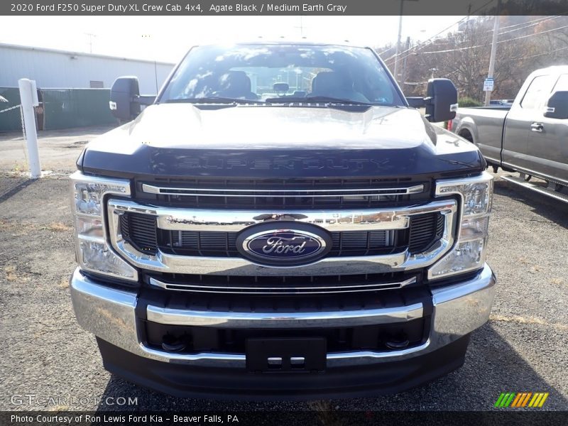 Agate Black / Medium Earth Gray 2020 Ford F250 Super Duty XL Crew Cab 4x4