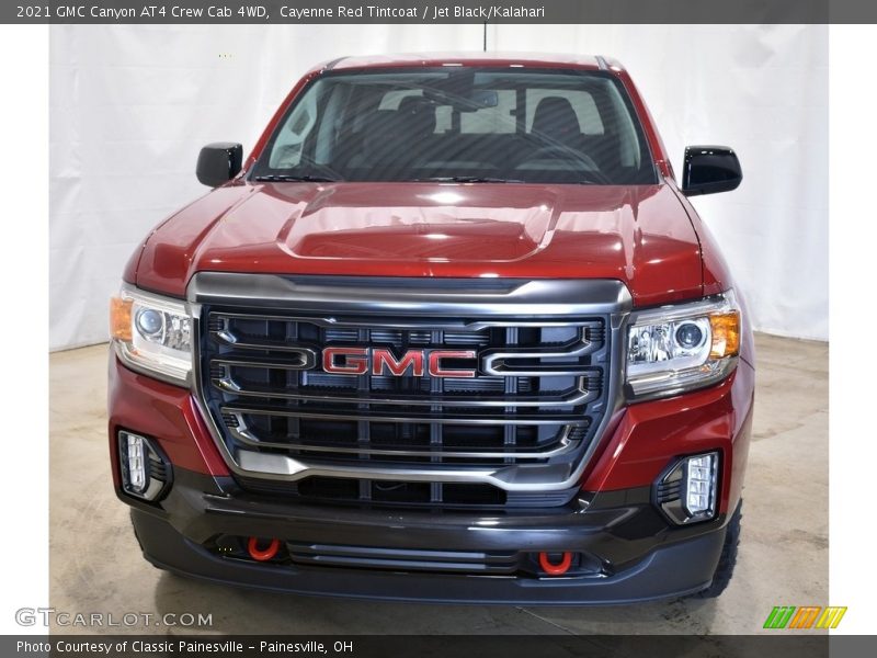 Cayenne Red Tintcoat / Jet Black/Kalahari 2021 GMC Canyon AT4 Crew Cab 4WD