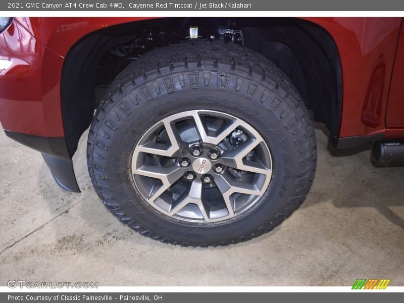 Cayenne Red Tintcoat / Jet Black/Kalahari 2021 GMC Canyon AT4 Crew Cab 4WD