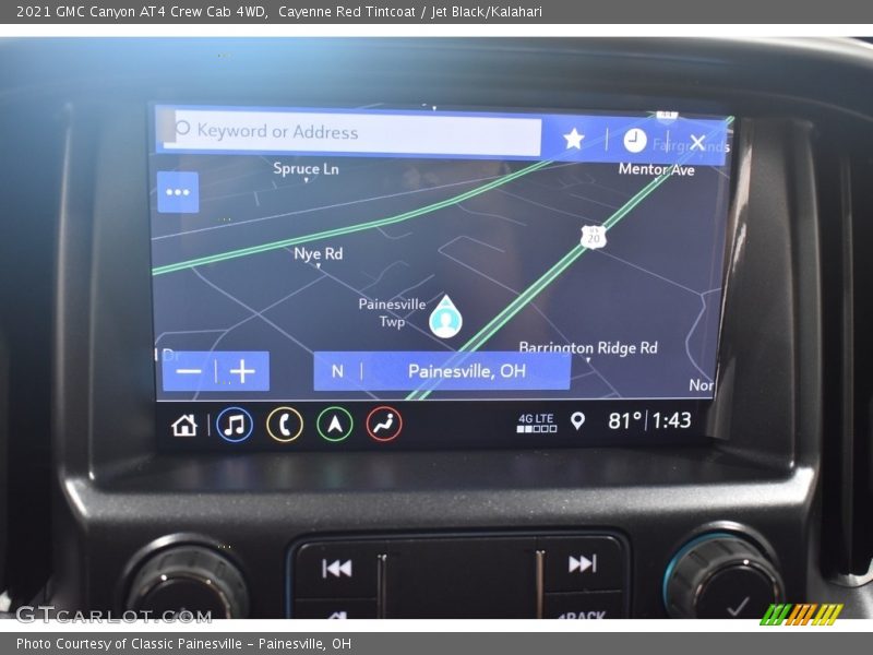 Cayenne Red Tintcoat / Jet Black/Kalahari 2021 GMC Canyon AT4 Crew Cab 4WD