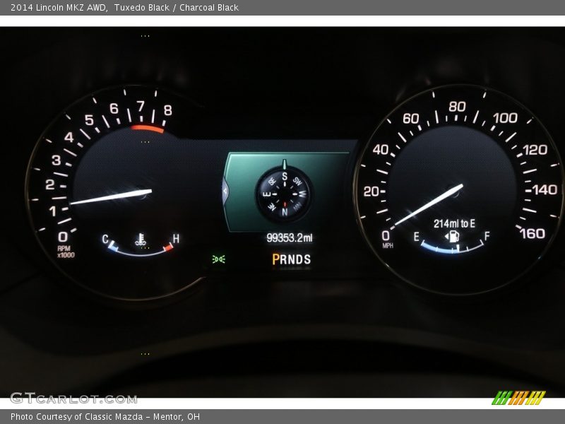  2014 MKZ AWD AWD Gauges