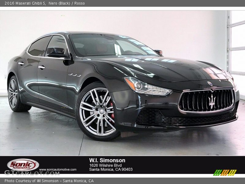 Nero (Black) / Rosso 2016 Maserati Ghibli S