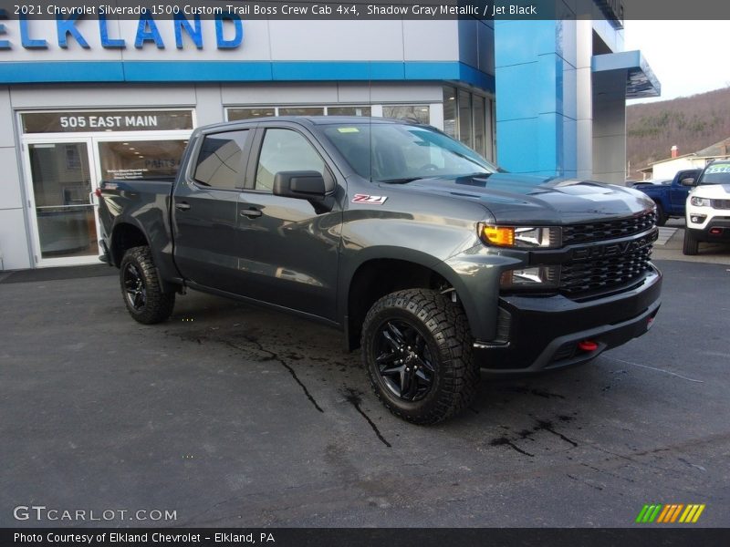 Shadow Gray Metallic / Jet Black 2021 Chevrolet Silverado 1500 Custom Trail Boss Crew Cab 4x4
