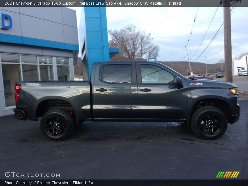 Shadow Gray Metallic / Jet Black 2021 Chevrolet Silverado 1500 Custom Trail Boss Crew Cab 4x4