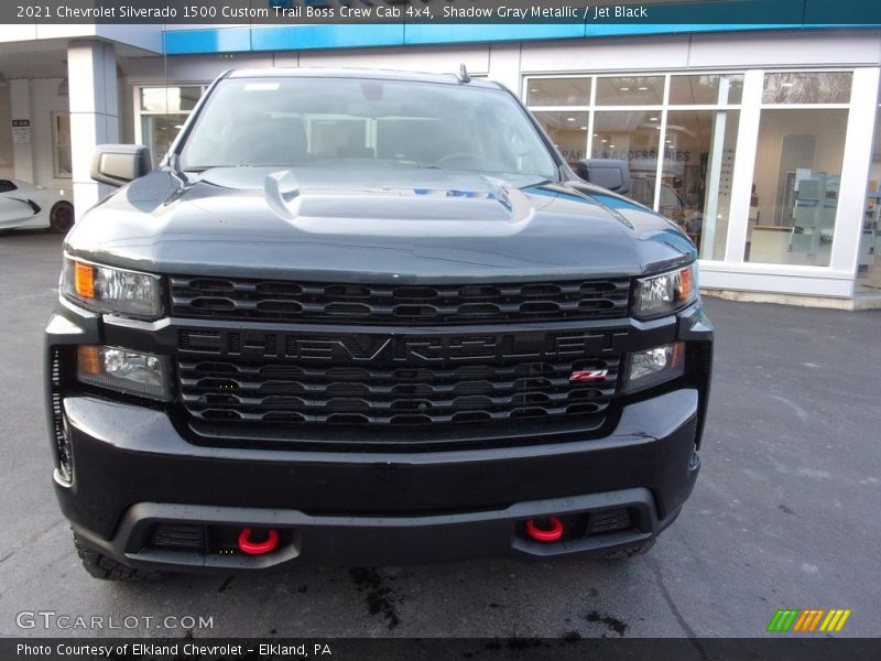 Shadow Gray Metallic / Jet Black 2021 Chevrolet Silverado 1500 Custom Trail Boss Crew Cab 4x4