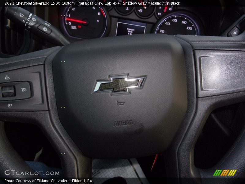 Shadow Gray Metallic / Jet Black 2021 Chevrolet Silverado 1500 Custom Trail Boss Crew Cab 4x4