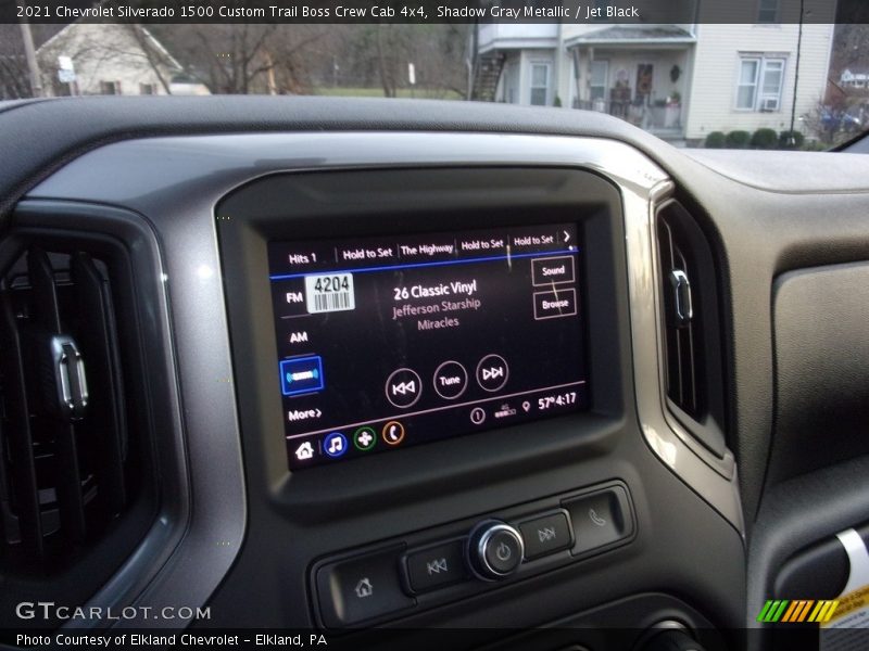 Shadow Gray Metallic / Jet Black 2021 Chevrolet Silverado 1500 Custom Trail Boss Crew Cab 4x4