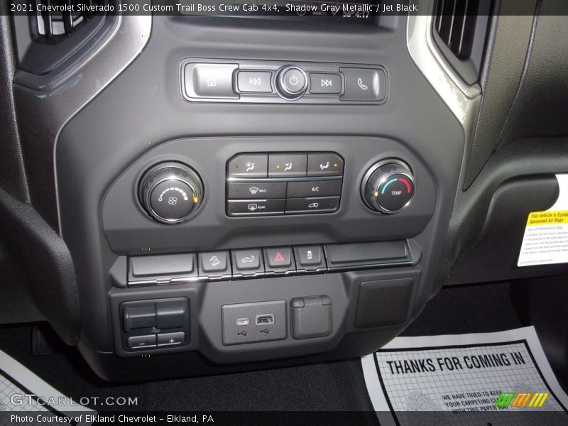 Shadow Gray Metallic / Jet Black 2021 Chevrolet Silverado 1500 Custom Trail Boss Crew Cab 4x4
