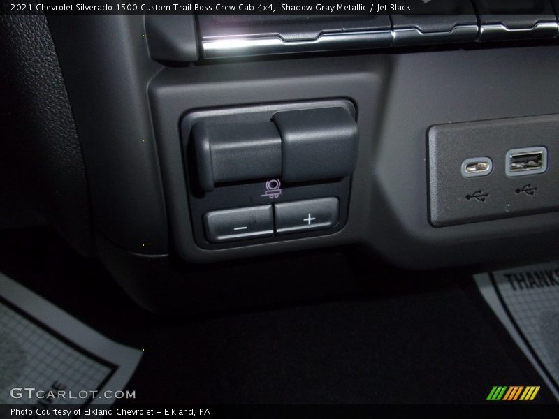 Shadow Gray Metallic / Jet Black 2021 Chevrolet Silverado 1500 Custom Trail Boss Crew Cab 4x4