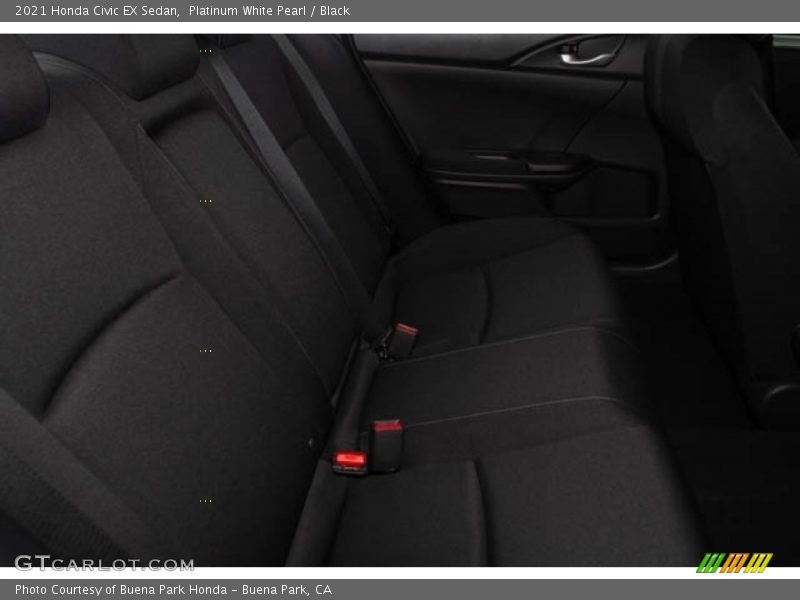 Platinum White Pearl / Black 2021 Honda Civic EX Sedan