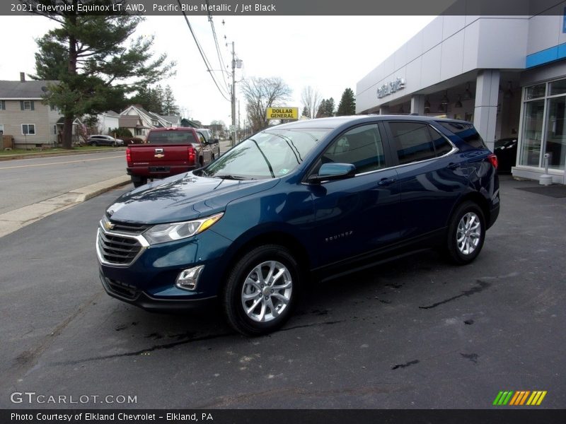 Pacific Blue Metallic / Jet Black 2021 Chevrolet Equinox LT AWD