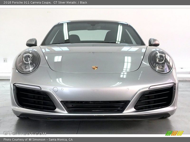 GT Silver Metallic / Black 2018 Porsche 911 Carrera Coupe