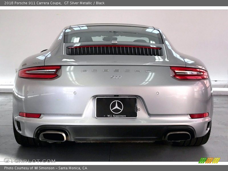 GT Silver Metallic / Black 2018 Porsche 911 Carrera Coupe