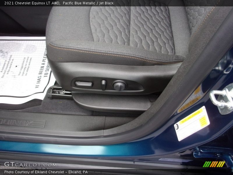 Pacific Blue Metallic / Jet Black 2021 Chevrolet Equinox LT AWD