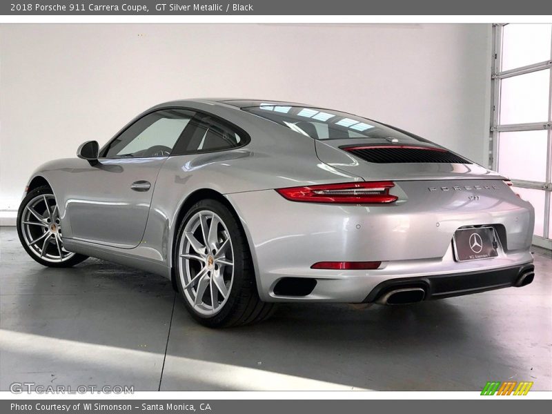 GT Silver Metallic / Black 2018 Porsche 911 Carrera Coupe