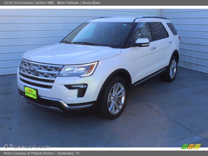 White Platinum / Ebony Black 2018 Ford Explorer Limited 4WD