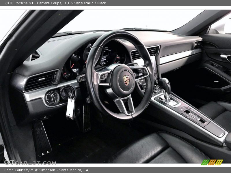 GT Silver Metallic / Black 2018 Porsche 911 Carrera Coupe