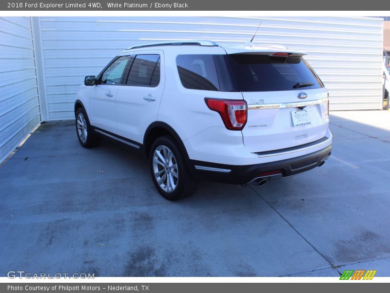 White Platinum / Ebony Black 2018 Ford Explorer Limited 4WD