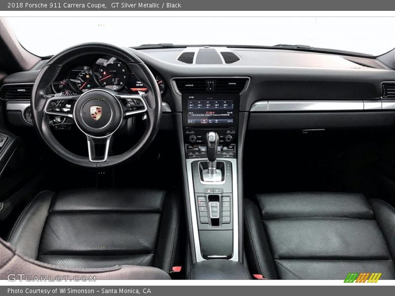 GT Silver Metallic / Black 2018 Porsche 911 Carrera Coupe