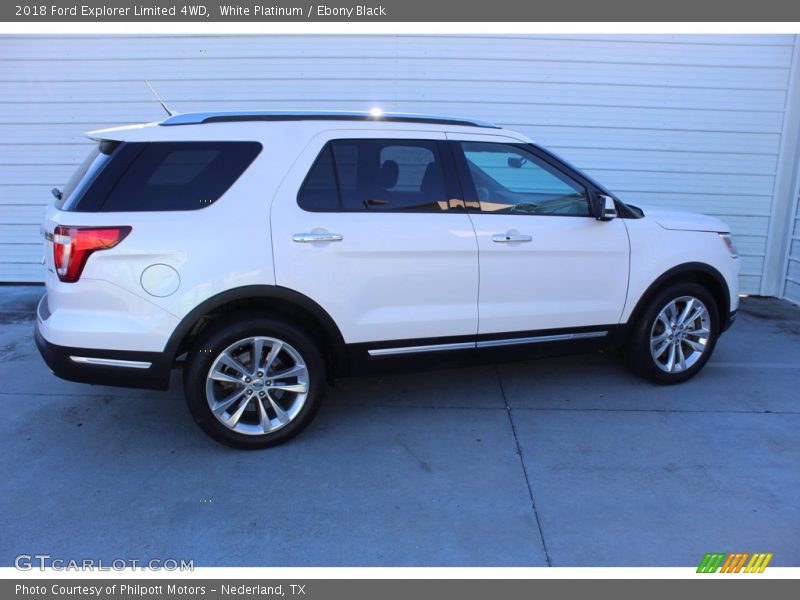 White Platinum / Ebony Black 2018 Ford Explorer Limited 4WD