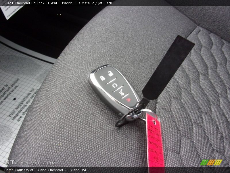 Pacific Blue Metallic / Jet Black 2021 Chevrolet Equinox LT AWD