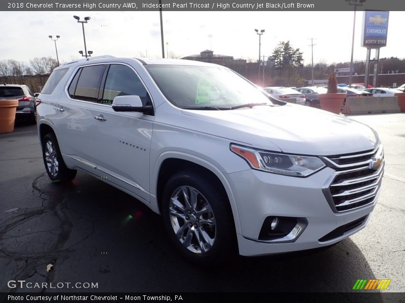 Iridescent Pearl Tricoat / High Country Jet Black/Loft Brown 2018 Chevrolet Traverse High Country AWD