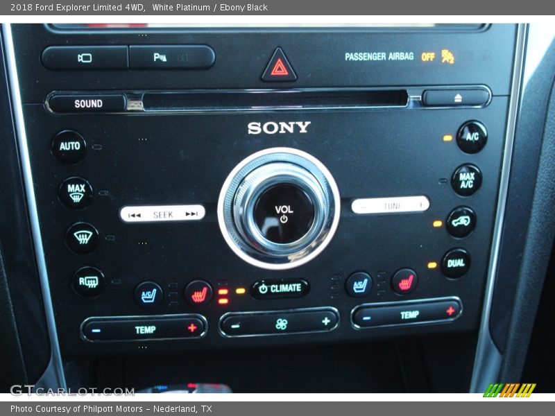 White Platinum / Ebony Black 2018 Ford Explorer Limited 4WD