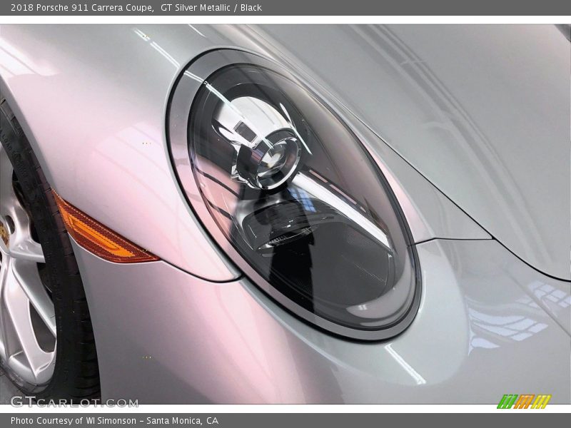 GT Silver Metallic / Black 2018 Porsche 911 Carrera Coupe