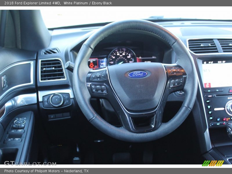 White Platinum / Ebony Black 2018 Ford Explorer Limited 4WD