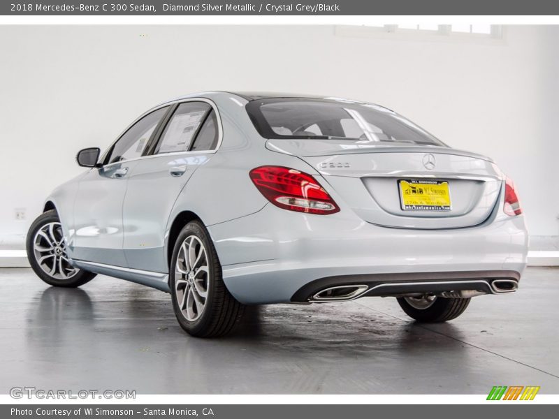Diamond Silver Metallic / Crystal Grey/Black 2018 Mercedes-Benz C 300 Sedan
