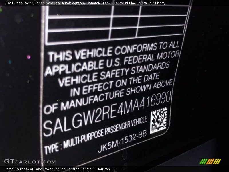 Santorini Black Metallic / Ebony 2021 Land Rover Range Rover SV Autobiography Dynamic Black