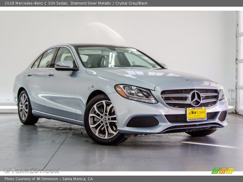 Diamond Silver Metallic / Crystal Grey/Black 2018 Mercedes-Benz C 300 Sedan