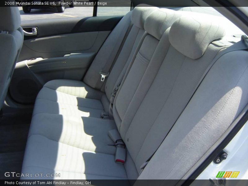 Powder White Pearl / Beige 2008 Hyundai Sonata SE V6