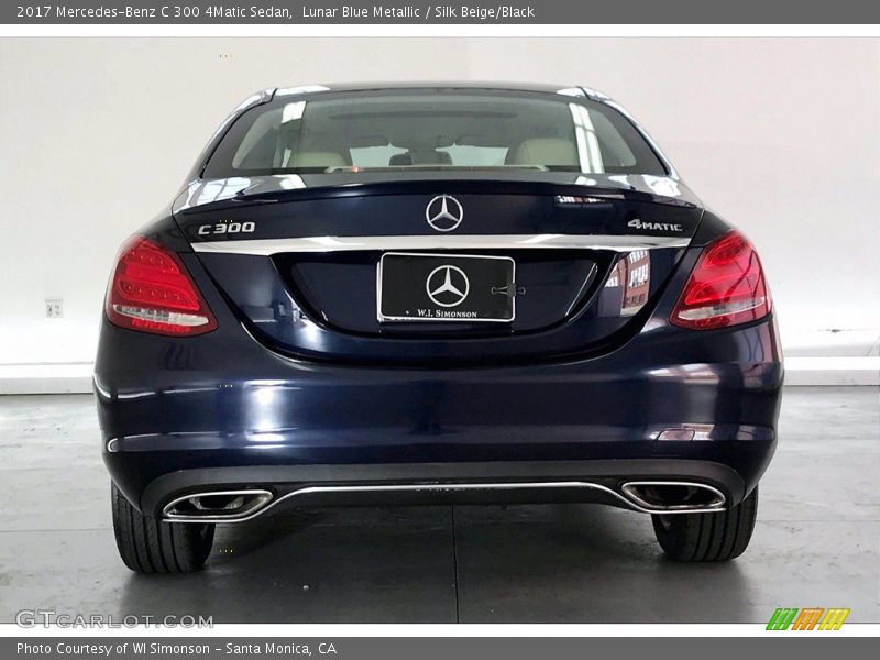 Lunar Blue Metallic / Silk Beige/Black 2017 Mercedes-Benz C 300 4Matic Sedan